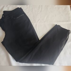 WHBM Skinny Ponte pant with leather detail